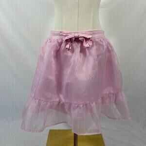 Sweet society pink sheer mini skirt size small preppy coquette